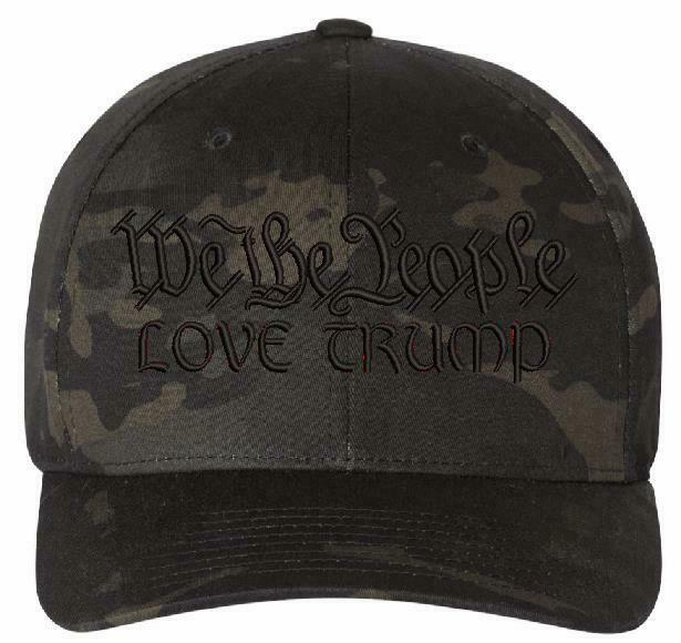 We The People "LOVE TRUMP" Flex Fit 6277 Embroidered Low Profile Ball Cap