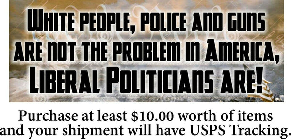 Liberal Politicians are the Problem in America Bumper Sticker 8.7" x 3" Sticker