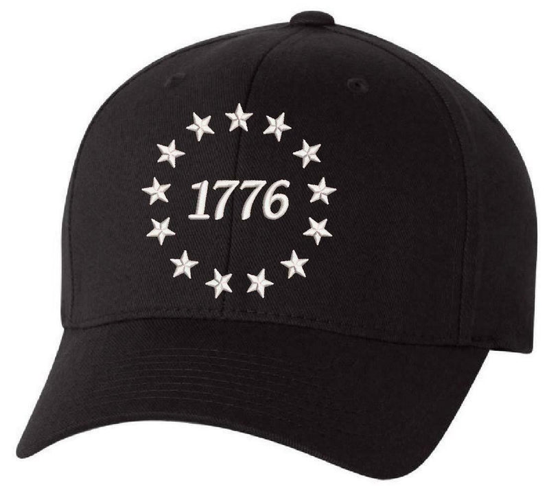 1776 Stars Embroidered FLEX FIT Hat - Declaration of Independence Hat - Various