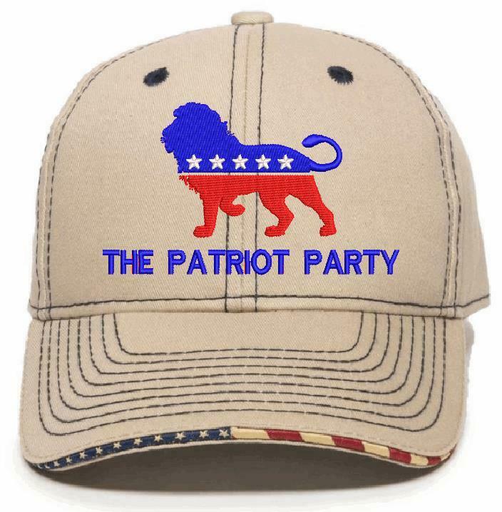 The Patriot Party Hat - Embroidered USA-300 / Mossy Adjustable Hat TRUMP 2024