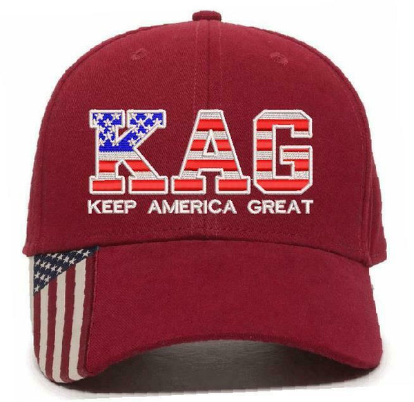 Donald Trump Hat USA Style KAG Keep America Great USA-300 Hat with Flag Brim