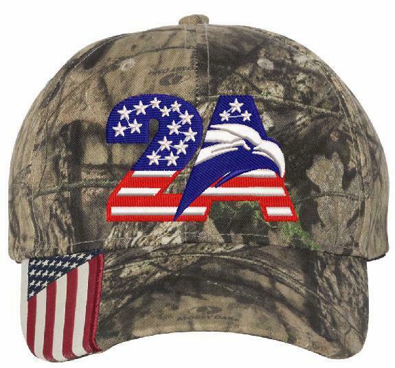 2nd Amendment Embroidered Adjustable Hat 2A Eagle Version - Various Hat Choices