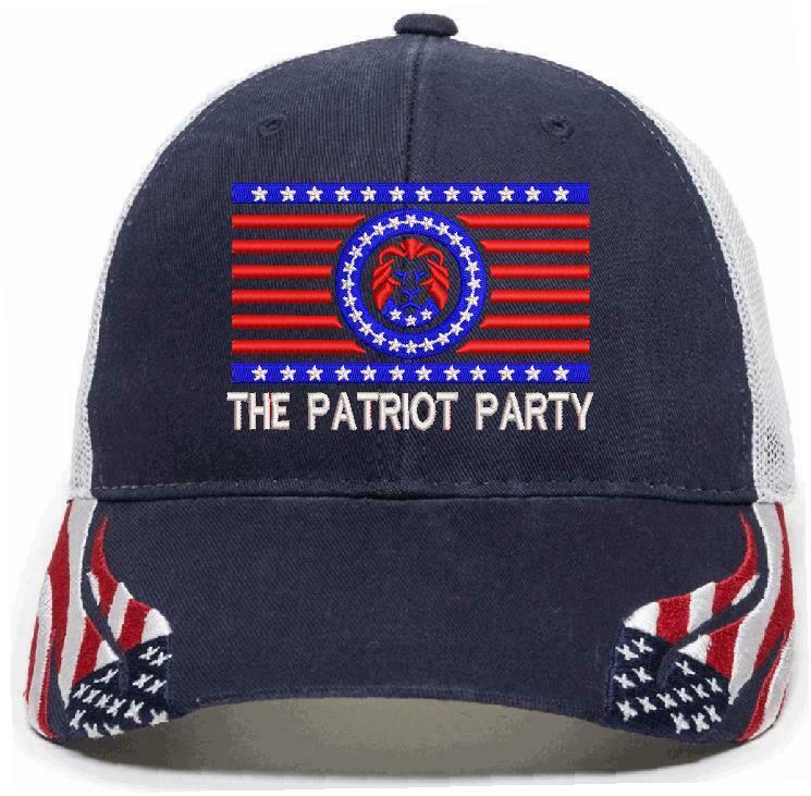 The Patriot Party Hat - Embroidered Typhoon/Flag Style Adjustable Hat TRUMP 2024