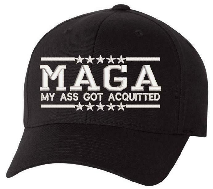 Trump Hat - MAGA My Ass Got Acquitted Embroidered Flex Fit Ball Cap MAGA TRUMP