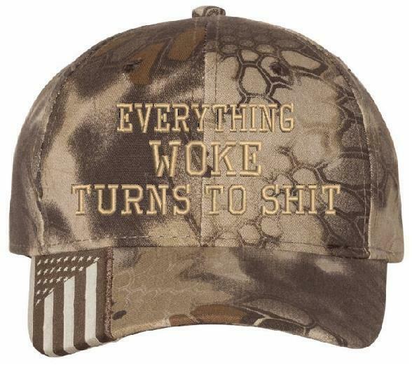 Everything Woke Turns Turns to sh*t Embroidered USA300 Adjustable Hat