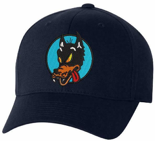 Grateful Dead Wolf Embroidered Flexfit Ball Cap Black, Navy or Olive - Var. Size