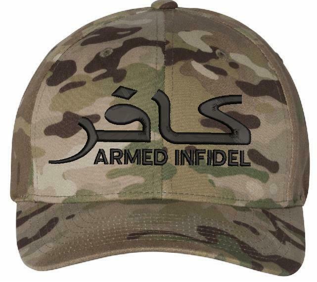 Armed Infidel Embroidered Flex fit or Adjustable Ball Cap - Various Options