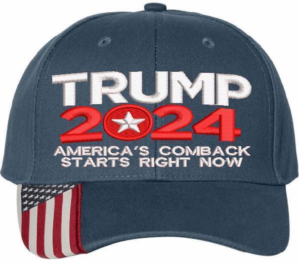 TRUMP 2024 Hat "America's comeback starts right now CIRCLE" Adjustable Trump Hat