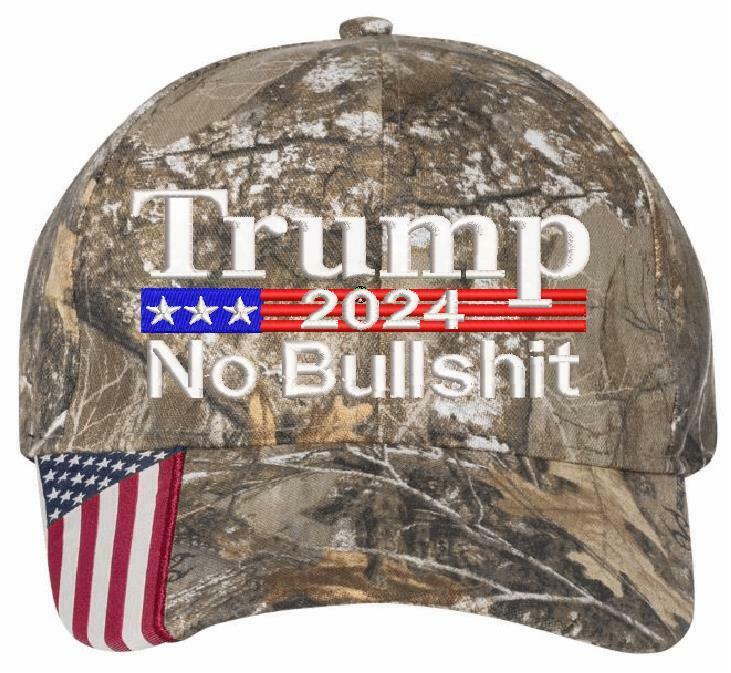 Trump 2024 No Bullsh*t Embroidered Hat - Kryptek and Camo Style Hat Choices