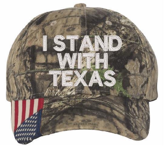 Stand with Texas Embroidered Adjustable/Flex Fit Hat USA300 or Flex Fit