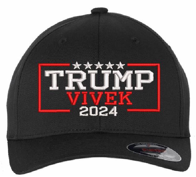 Trump Vivek 2024 Embroidered Adjustable/Flex Fit Hat