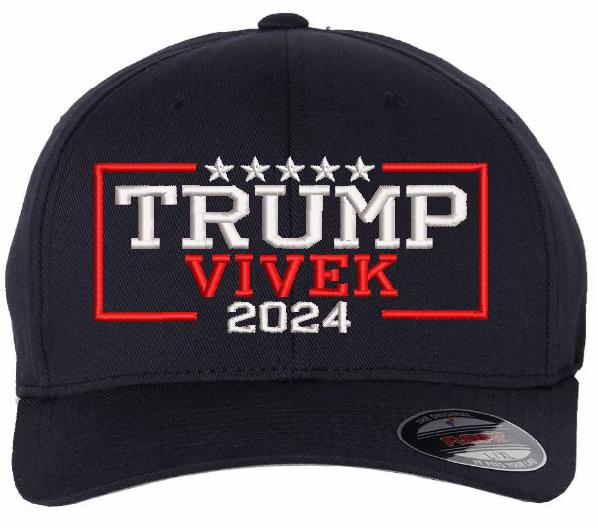 Trump Vivek 2024 Embroidered Adjustable/Flex Fit Hat