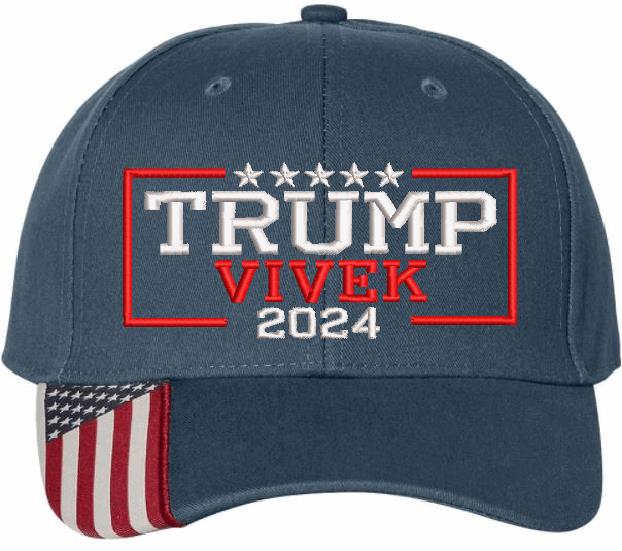 Trump Vivek 2024 Embroidered Adjustable/Flex Fit Hat