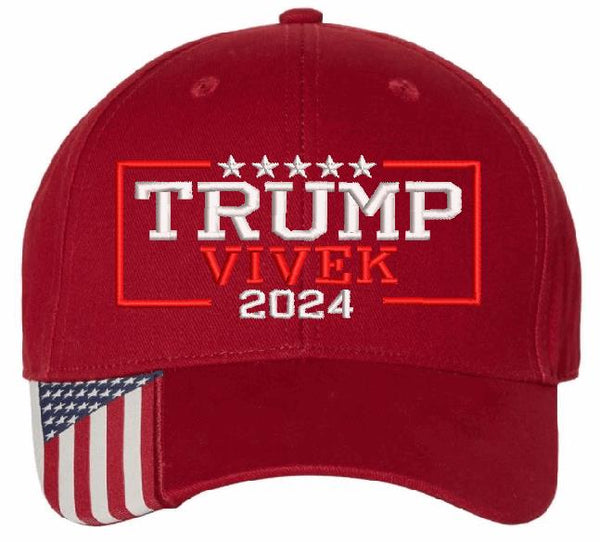 Trump Vivek 2024 Embroidered Adjustable/Flex Fit Hat