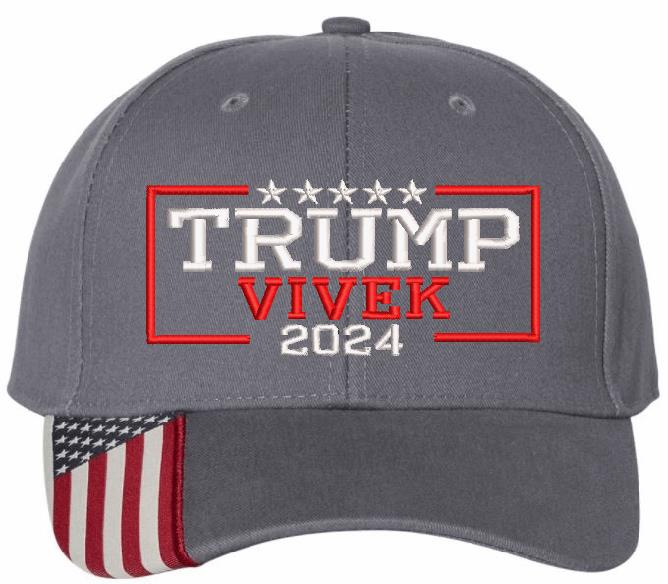 Trump Vivek 2024 Embroidered Adjustable/Flex Fit Hat