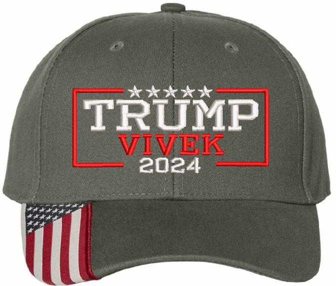 Trump Vivek 2024 Embroidered Adjustable/Flex Fit Hat